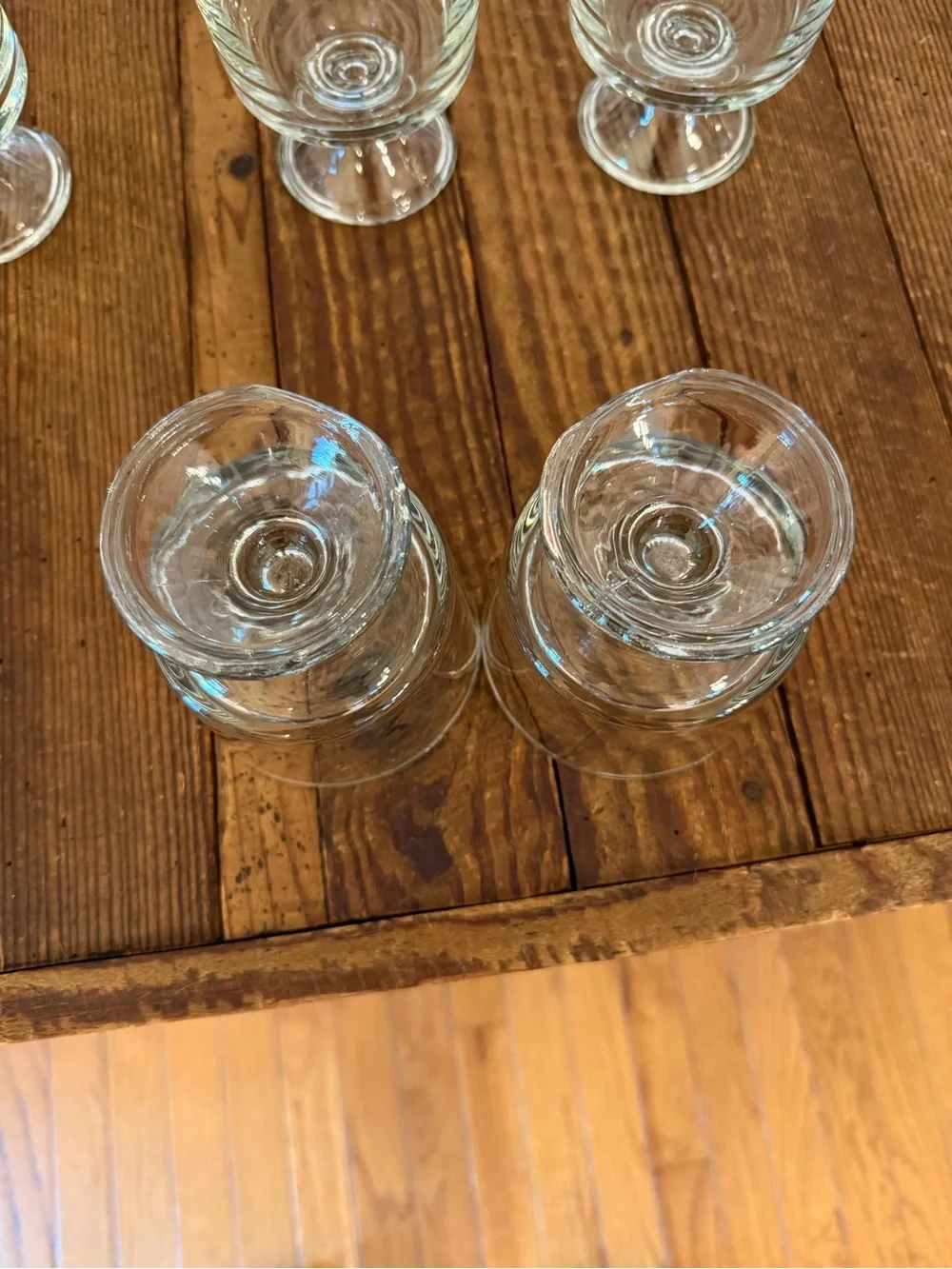 Vintage Libby Clear Glass Footed Dessert Cups - Set of 8